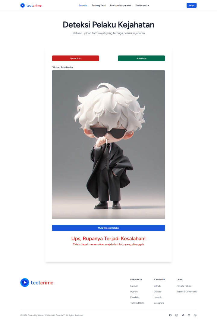 Portofolio Tect Crime - Sistem Pengenalan Wajah Untuk Deteksi Pelaku Kejahatan