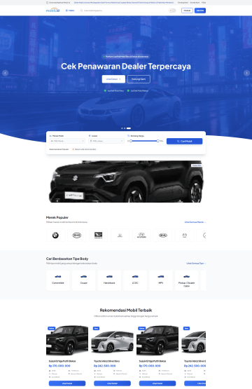 Mobil.id – Marketplace Jual Beli Mobil Bekas  Baru Indonesia Berbasis Laravel React